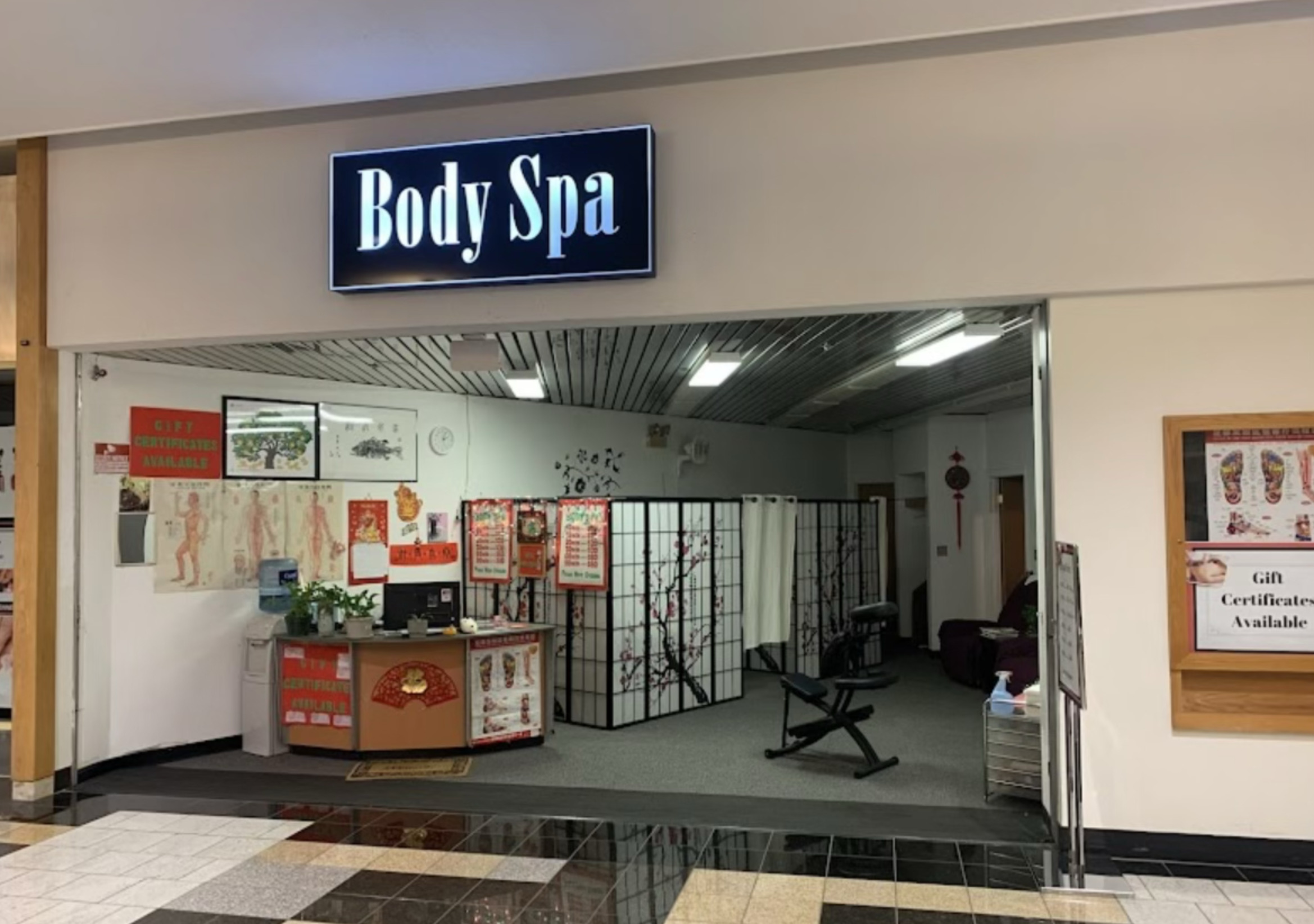 Body Spa interior and massage treatment